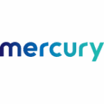Mercury logo in blue gradient