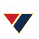 NAVWAR logo with triangular design