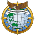 U.S. Indo-Pacific Command emblem with eagle and globe.